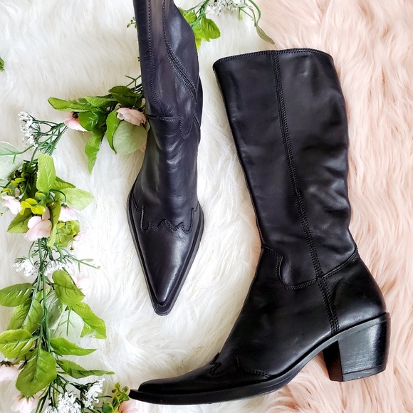 ZeroDB Shoes - 🎉HP🎉ZeroDB Black Leather Pointed Boots